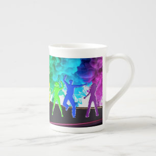 SlipperyJoe's Dancing Pride Shadows gay gifts arti Bone China Mug