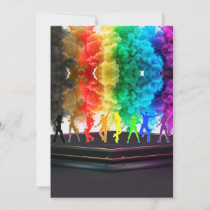 SlipperyJoe's Dancing Pride Shadows gay gifts arti Holiday Card