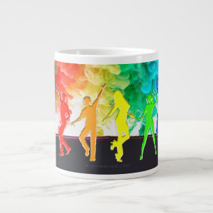 SlipperyJoe's Dancing Pride Shadows gay gifts arti Large Coffee Mug