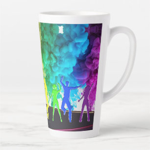 SlipperyJoe's Dancing Pride Shadows gay gifts arti Latte Mug