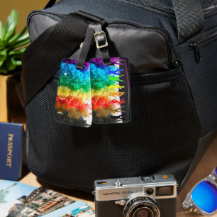 SlipperyJoe's Dancing Pride Shadows gay gifts arti Luggage Tag
