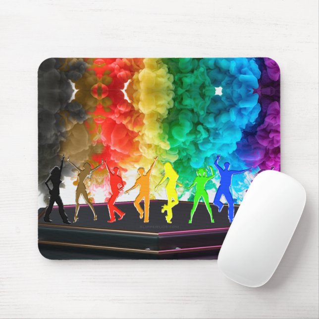 SlipperyJoe's Dancing Pride Shadows gay gifts arti Mouse Pad (With Mouse)