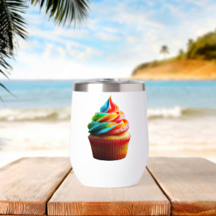 SlipperyJoe's dazzling rainbow cupcake swirled fro