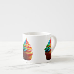 SlipperyJoe's dazzling rainbow cupcake swirled fro Espresso Cup