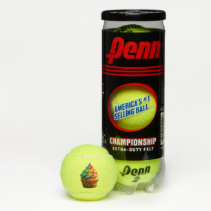 SlipperyJoe's dazzling rainbow cupcake swirled fro Tennis Balls
