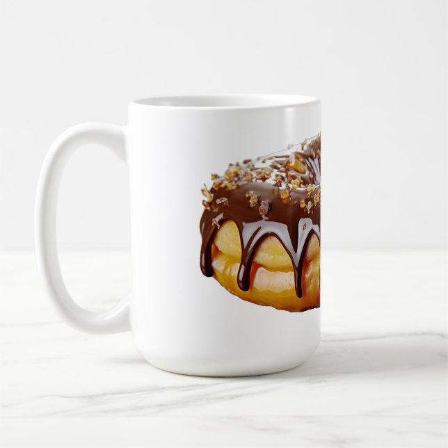 SlipperyJoe's decadent donut covered thick glossy  Coffee Mug (Left)
