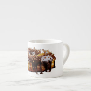 SlipperyJoe's decadent donut covered thick glossy  Espresso Cup