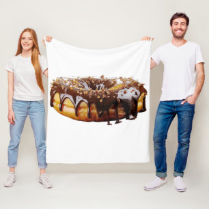SlipperyJoe's decadent donut covered thick glossy  Fleece Blanket