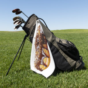 SlipperyJoe's decadent donut covered thick glossy  Golf Towel