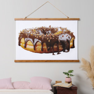 SlipperyJoe's decadent donut covered thick glossy Hanging Tapestry