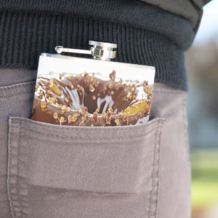 SlipperyJoe's decadent donut covered thick glossy  Hip Flask