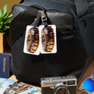 SlipperyJoe's decadent donut covered thick glossy Luggage Tag