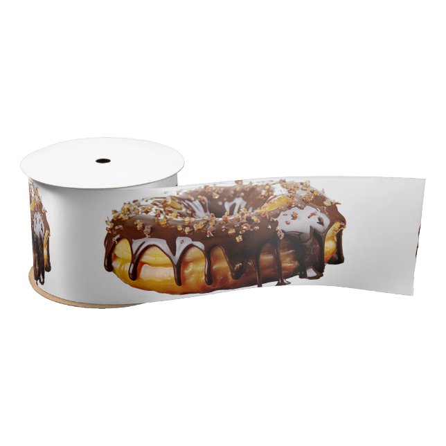 SlipperyJoe's decadent donut covered thick glossy  Satin Ribbon (Spool)