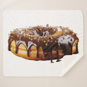 SlipperyJoe's decadent donut covered thick glossy  Sherpa Blanket