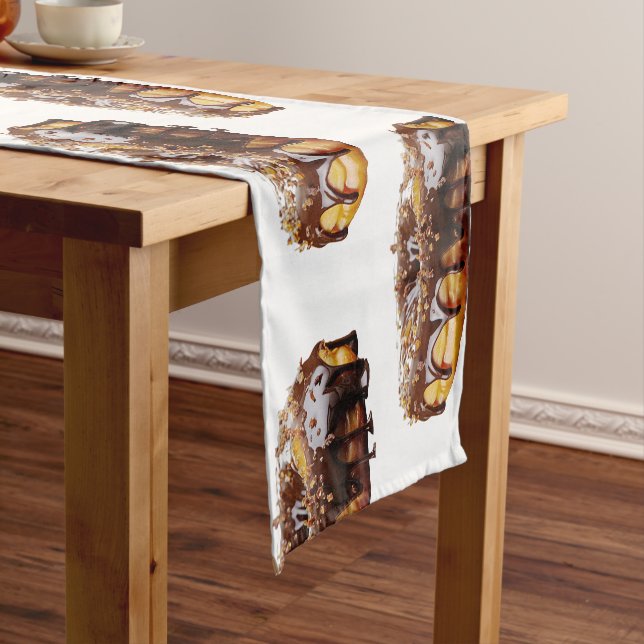 SlipperyJoe's decadent donut covered thick glossy  Short Table Runner (In Situ)