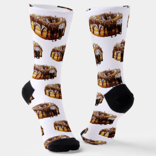 SlipperyJoe's decadent donut covered thick glossy Socks