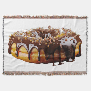 SlipperyJoe's decadent donut covered thick glossy  Throw Blanket