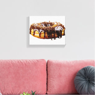 SlipperyJoe's decadent doughnut covered thick glos Canvas Print