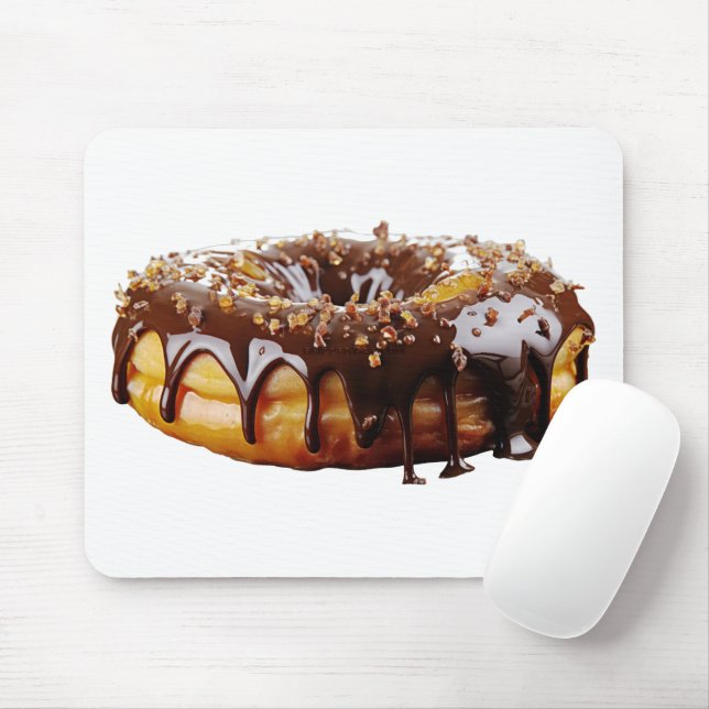 SlipperyJoe's decadent doughnut covered thick glos Mouse Pad (With Mouse)