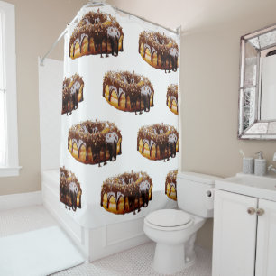 SlipperyJoe's decadent doughnut covered thick glos Shower Curtain