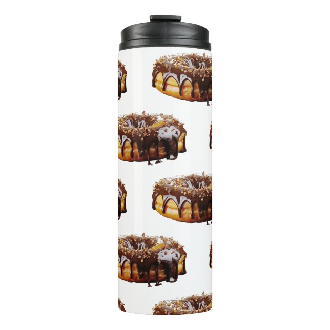 SlipperyJoe's decadent doughnut covered thick glos Thermal Tumbler (Front)