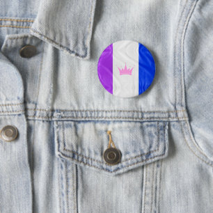 SlipperyJoe's drag culture pride flag purple spiri 6 Cm Round Badge