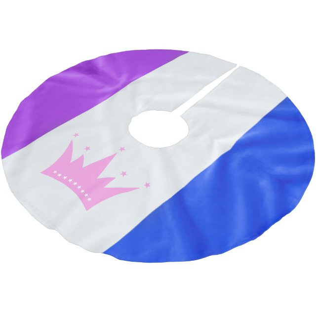SlipperyJoe's drag culture pride flag purple spiri Brushed Polyester Tree Skirt (Angled)