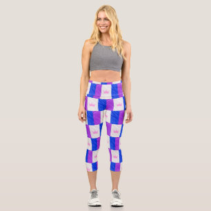 SlipperyJoe's drag culture pride flag purple spiri Capri Leggings