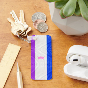 SlipperyJoe's drag culture pride flag purple spiri Key Ring
