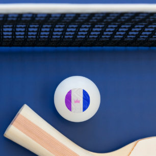SlipperyJoe's drag culture pride flag purple spiri Ping Pong Ball