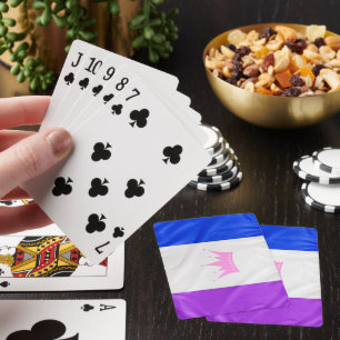SlipperyJoe's drag culture pride flag purple spiri Playing Cards