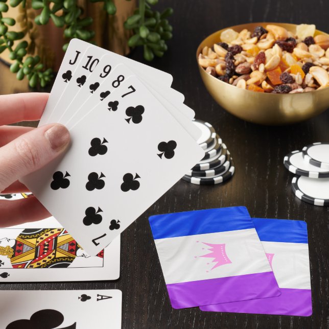 SlipperyJoe's drag culture pride flag purple spiri Playing Cards (In Situ)