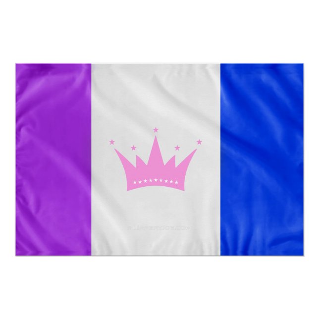 SlipperyJoe's drag culture pride flag purple spiri Poster (Front)