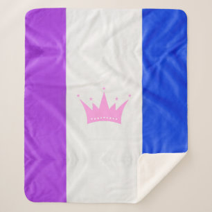SlipperyJoe's drag culture pride flag purple spiri Sherpa Blanket