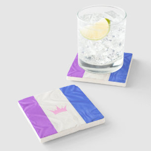 SlipperyJoe's drag culture pride flag purple spiri Stone Coaster