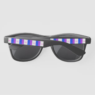 SlipperyJoe's drag culture pride flag purple spiri Sunglasses