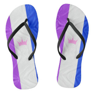 SlipperyJoe's drag culture pride flag purple spiri Thongs