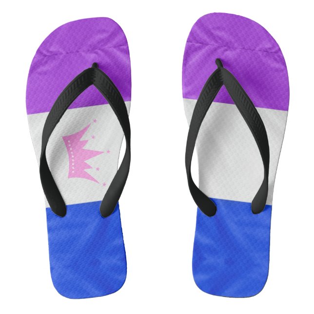 SlipperyJoe's drag culture pride flag purple spiri Thongs (Footbed)