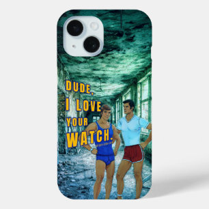SlipperyJoe's dude love your watch LGBTQIA artisti iPhone 15 Case