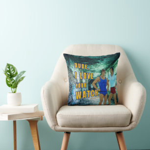 SlipperyJoe's dude love your watch LGBTQIA artisti Cushion