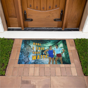 SlipperyJoe's dude love your watch LGBTQIA artisti Doormat