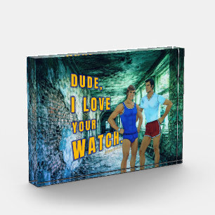 SlipperyJoe's dude love your watch LGBTQIA artisti Photo Block