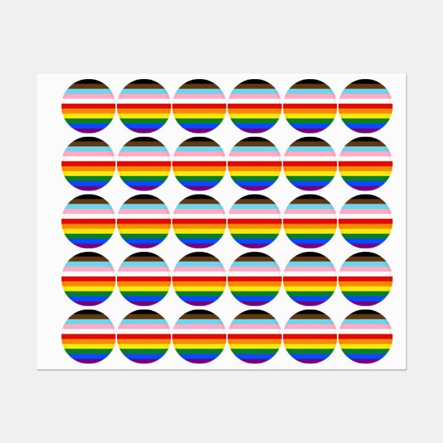 SlipperyJoe's Eleven Stripe Pride Flag blends Phil (Sheet)