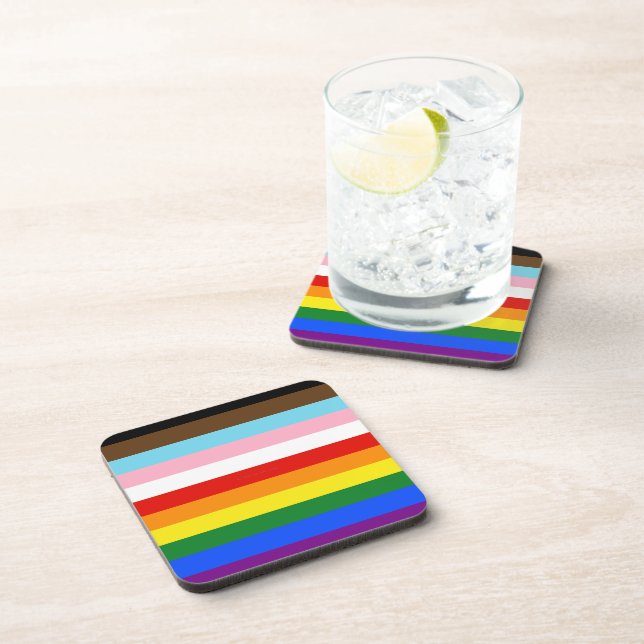SlipperyJoe's Eleven Stripe Pride Flag blends Phil Coaster (Right Side)