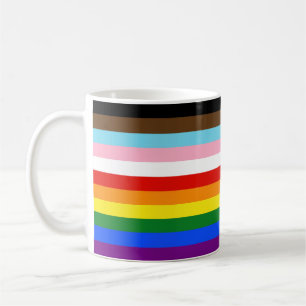 SlipperyJoe's Eleven Stripe Pride Flag blends Phil Coffee Mug