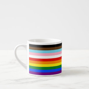 SlipperyJoe's Eleven Stripe Pride Flag blends Phil Espresso Cup