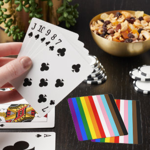 SlipperyJoe's Eleven Stripe Pride Flag blends Phil Playing Cards