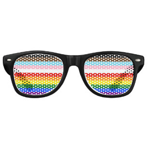 SlipperyJoe's Eleven Stripe Pride Flag blends Phil Retro Sunglasses