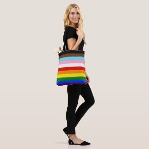 SlipperyJoe's Eleven Stripe Pride Flag blends Phil Tote Bag