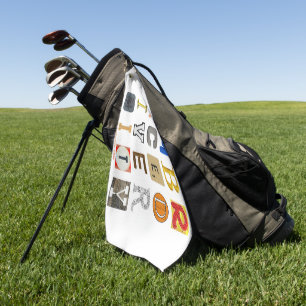 SlipperyJoe's embraces diversity cut-out letters c Golf Towel